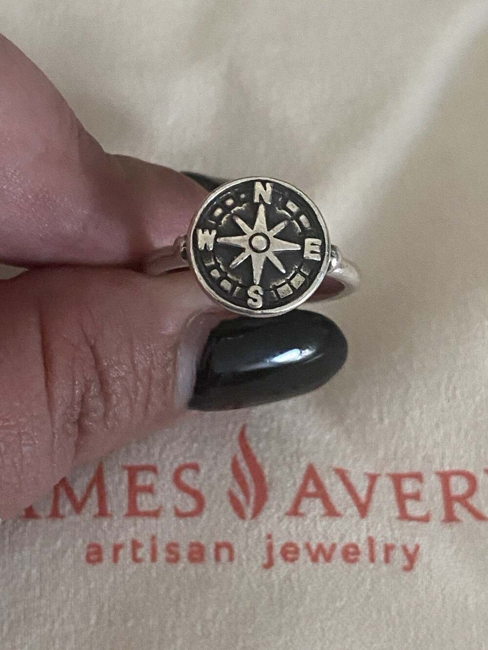 James Avery Retired “Life's Journey" Compass Ring Size 7.5